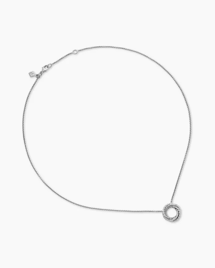 Crossover Pendant Necklace In Sterling Silver With Diamonds 145mm Women David Yurman Pendant Crossover Pendant Necklace In Sterling Silver With Diamonds 145mm Women David Yurman Pendant
