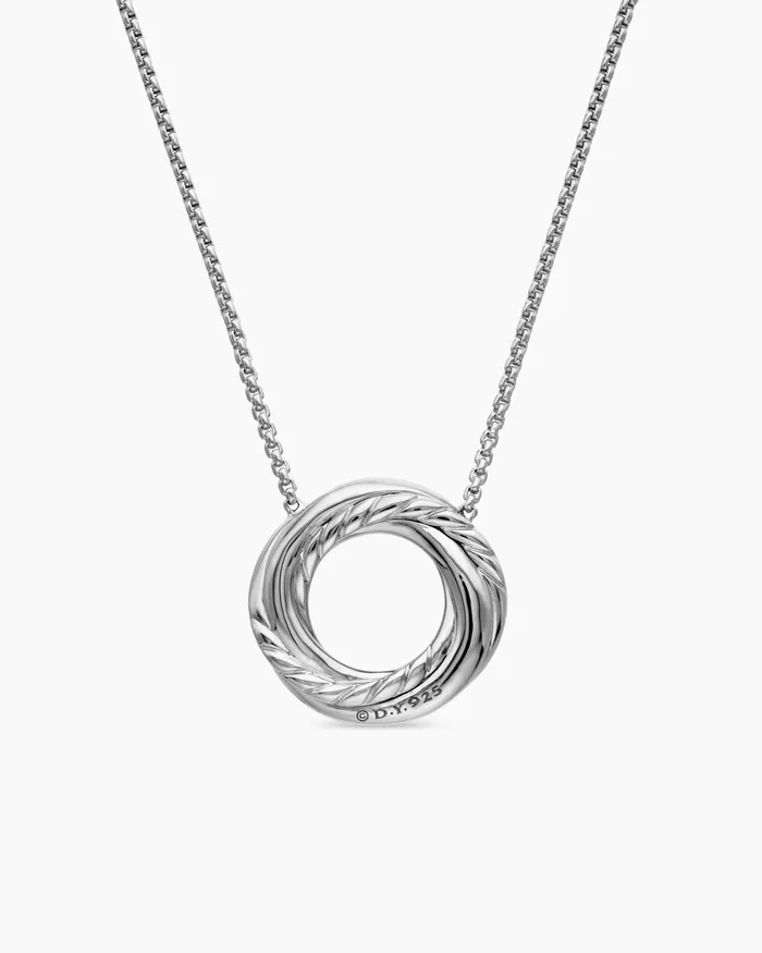 Crossover Pendant Necklace In Sterling Silver With Diamonds 145mm Women David Yurman Pendant Crossover Pendant Necklace In Sterling Silver With Diamonds 145mm Women David Yurman Pendant