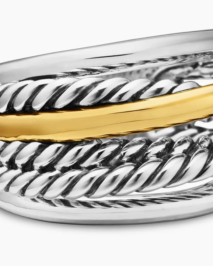 Crossover Ring In Sterling Silver With 14K Yellow Gold 147mm Women David Yurman Statement