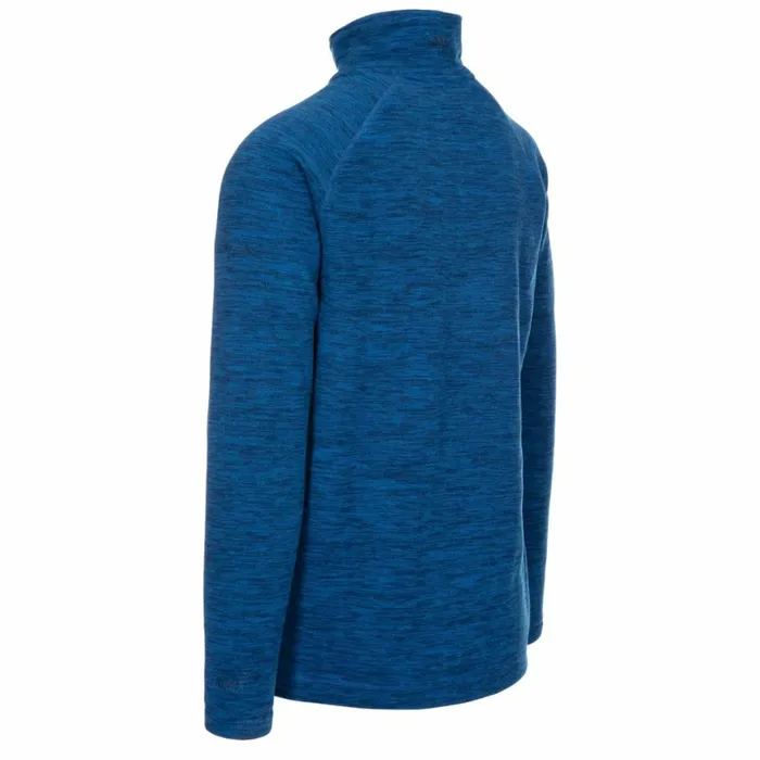 Crucial 12 Zip Fleece Blue Marl Men Trespass Fleeces