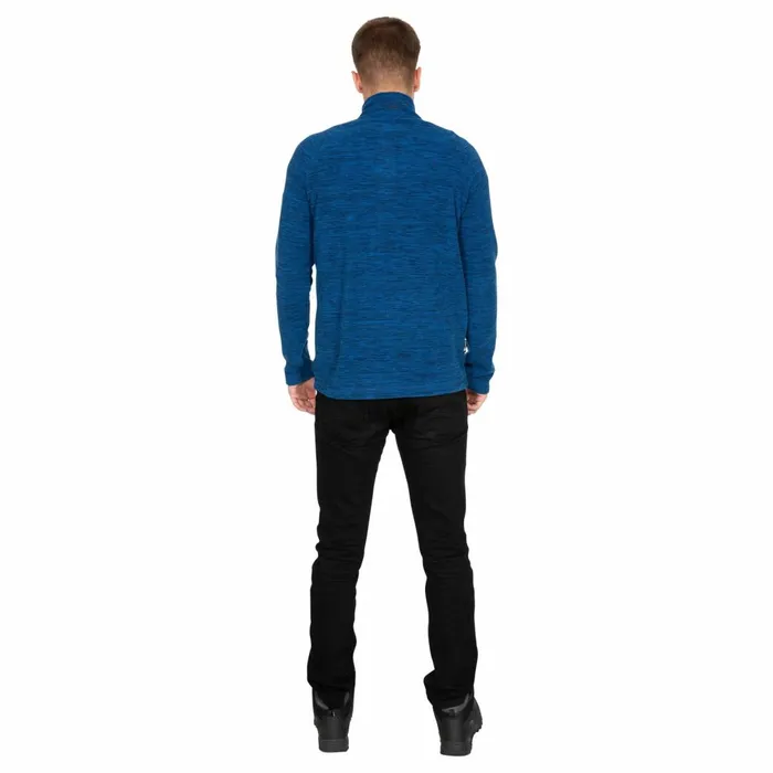 Crucial 12 Zip Fleece Blue Marl Men Trespass Fleeces