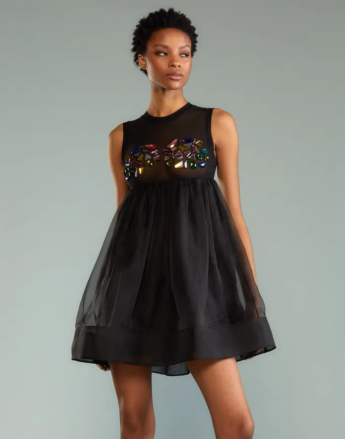 Cynthia Rowley Jewel Cascade Peplum Dress Women Party Shop
