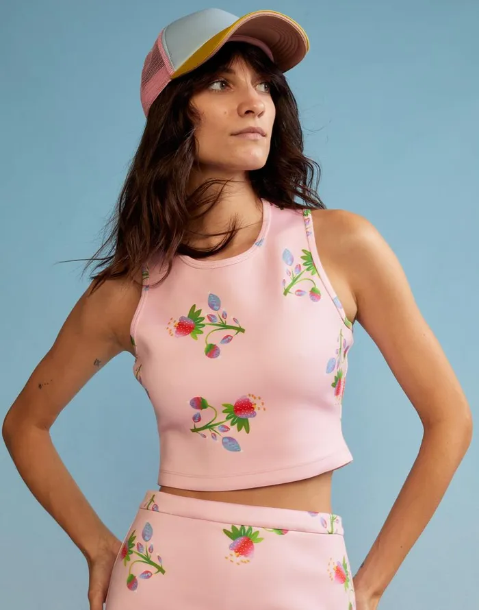 Cynthia Rowley Racer Bonded Tank Women Sport