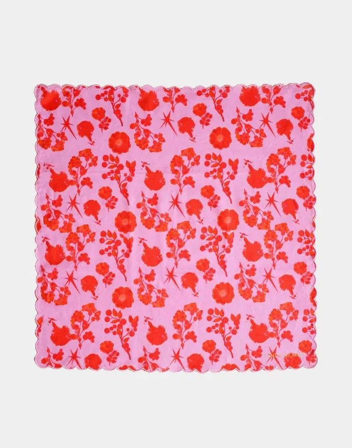 Cynthia Rowley Scallop Embroidered Edge Dinner Napkin Women Home Cynthia Rowley Scallop Embroidered Edge Dinner Napkin Women Home