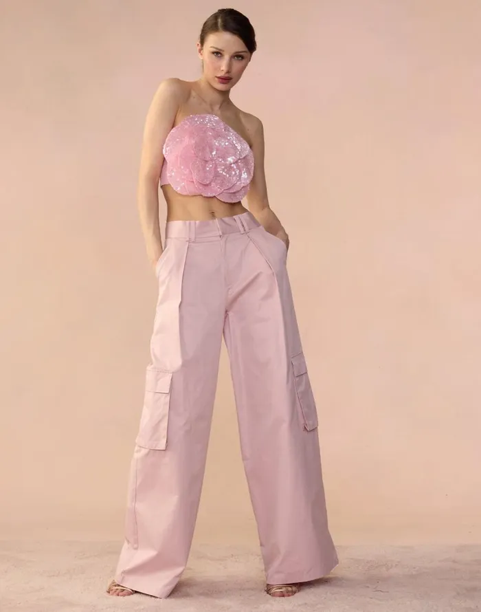 Cynthia Rowley Sequin Flower Bandeau Women Tops Cynthia Rowley Sequin Flower Bandeau Women Tops