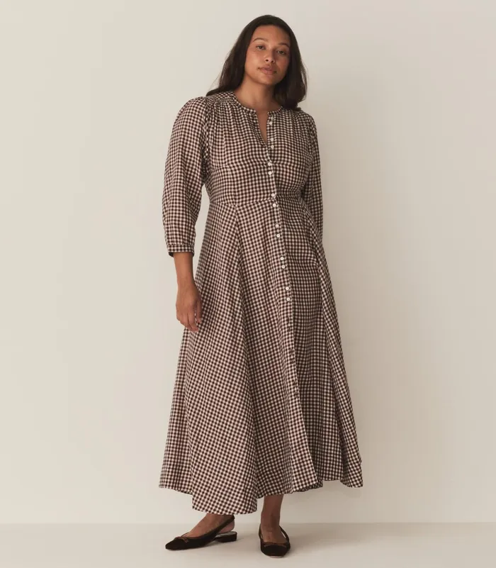 DEN Dresses Women Marielle Dress Delphine Plaid