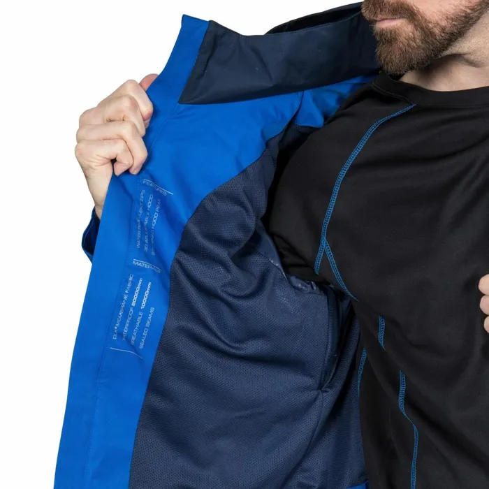 Danson DLX Waterproof Jacket Blue Men Trespass Waterproof Jackets