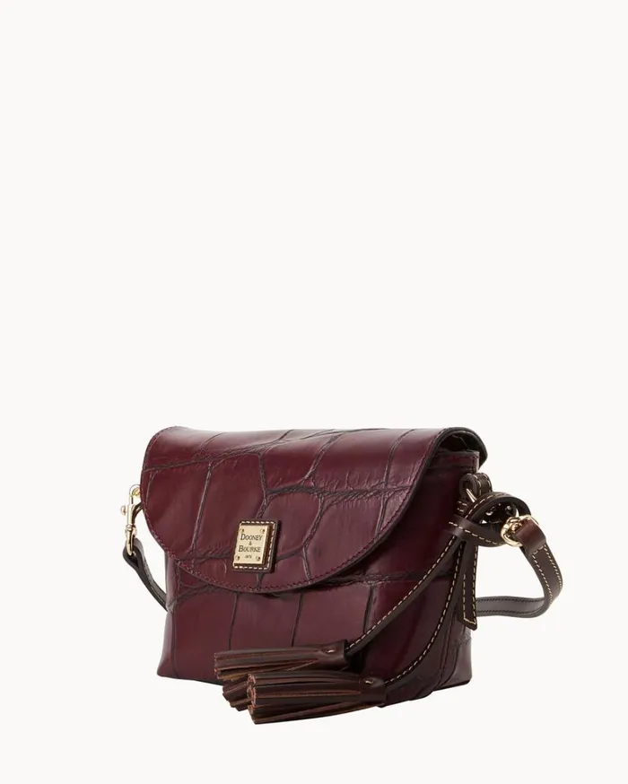 Denison Crossbody Saddle Bag Bordeaux Women Dooney and Bourke Crossbodies Denison Crossbody Saddle Bag Bordeaux Women Dooney and Bourke Crossbodies