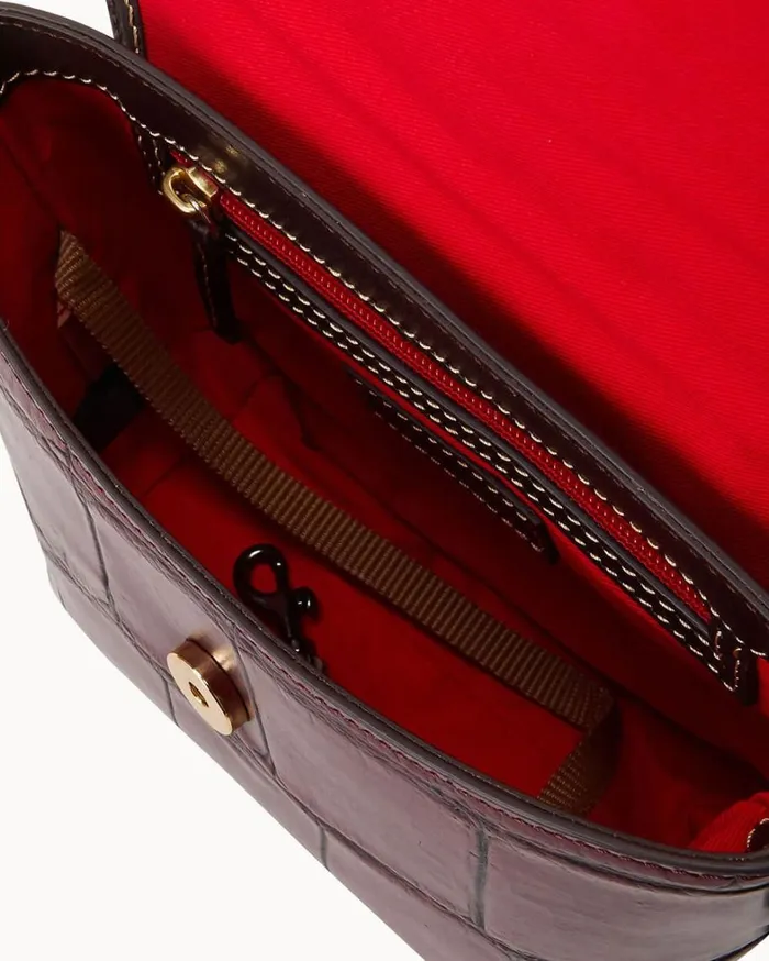 Denison Crossbody Saddle Bag Bordeaux Women Dooney and Bourke Crossbodies Denison Crossbody Saddle Bag Bordeaux Women Dooney and Bourke Crossbodies