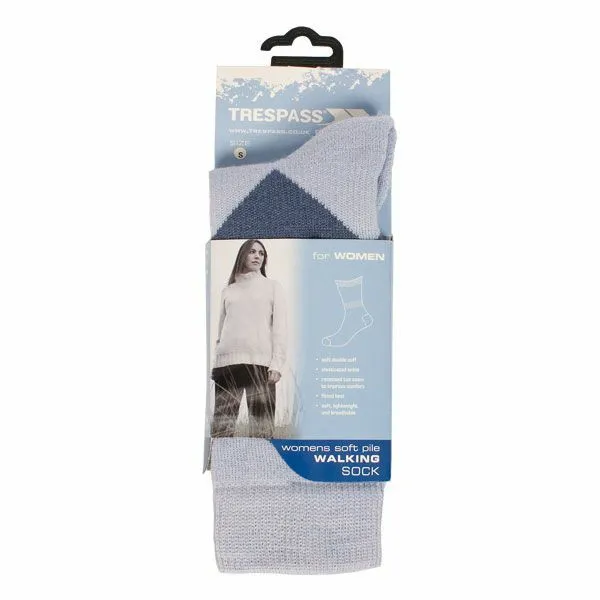 Deserve Walking Socks Sky Blue Women Trespass Socks