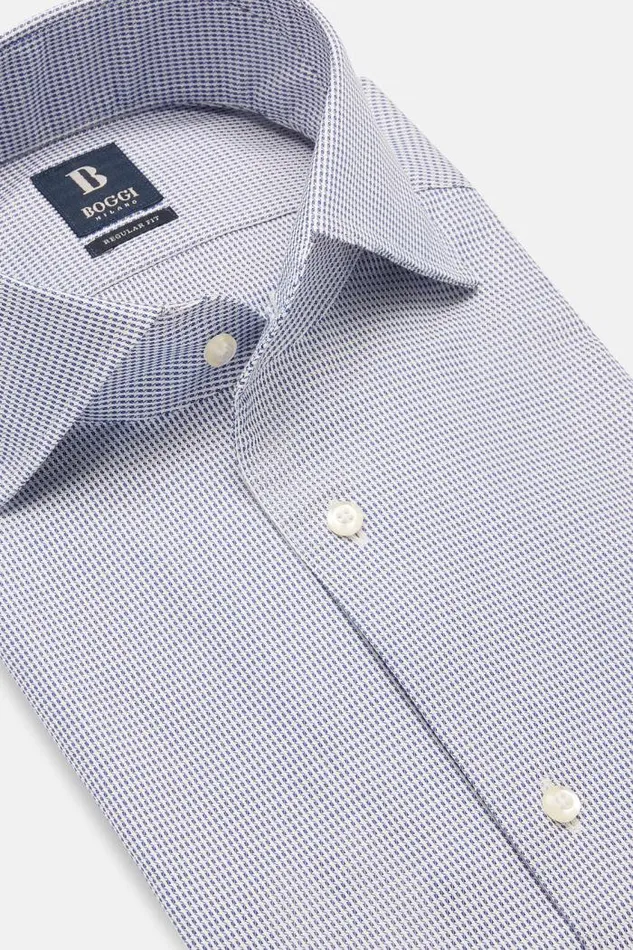 Dress Shirts Men Boggi Milano Regular Fit Blue Dobby Cotton Shirt Royal Blue Dress Shirts Men Boggi Milano Regular Fit Blue Dobby Cotton Shirt Royal Blue