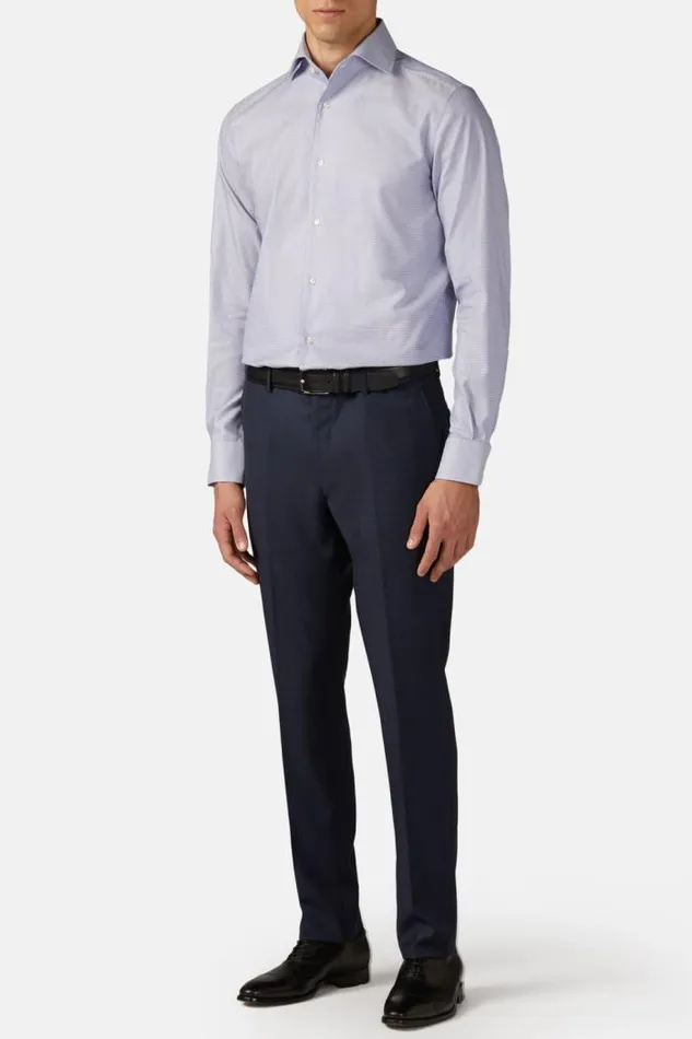 Dress Shirts Men Boggi Milano Regular Fit Blue Dobby Cotton Shirt Royal Blue Dress Shirts Men Boggi Milano Regular Fit Blue Dobby Cotton Shirt Royal Blue