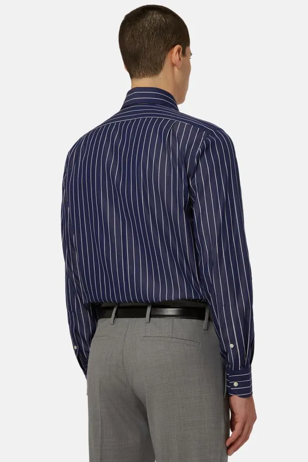 Dress Shirts Men Boggi Milano Regular Fit Blue Striped Cotton Shirt Blue Dress Shirts Men Boggi Milano Regular Fit Blue Striped Cotton Shirt Blue