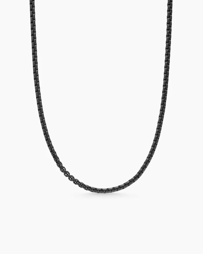 DY Bel Aire Color Box Chain Necklace With 14K Yellow Gold 27mm Women David Yurman Chain DY Bel Aire Color Box Chain Necklace With 14K Yellow Gold 27mm Women David Yurman Chain