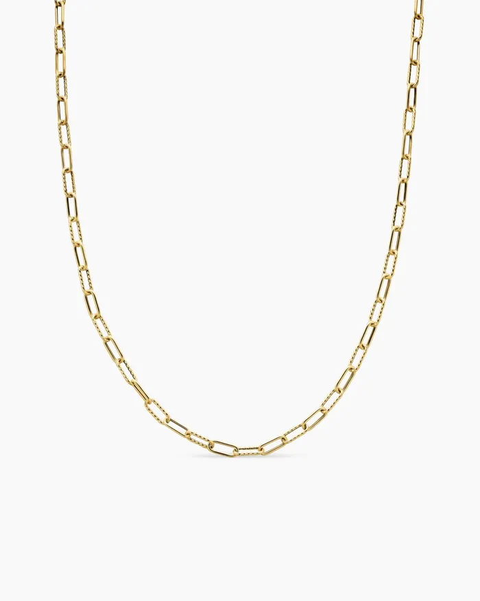 DY Madison Chain Necklace In 18K Yellow Gold 4mm Women David Yurman Chain