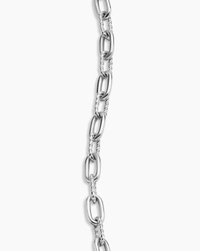 DY Madison Pav Toggle Chain Bracelet In Sterling Silver With Diamonds 3mm Women David Yurman Chain DY Madison Pav Toggle Chain Bracelet In Sterling Silver With Diamonds 3mm Women David Yurman Chain