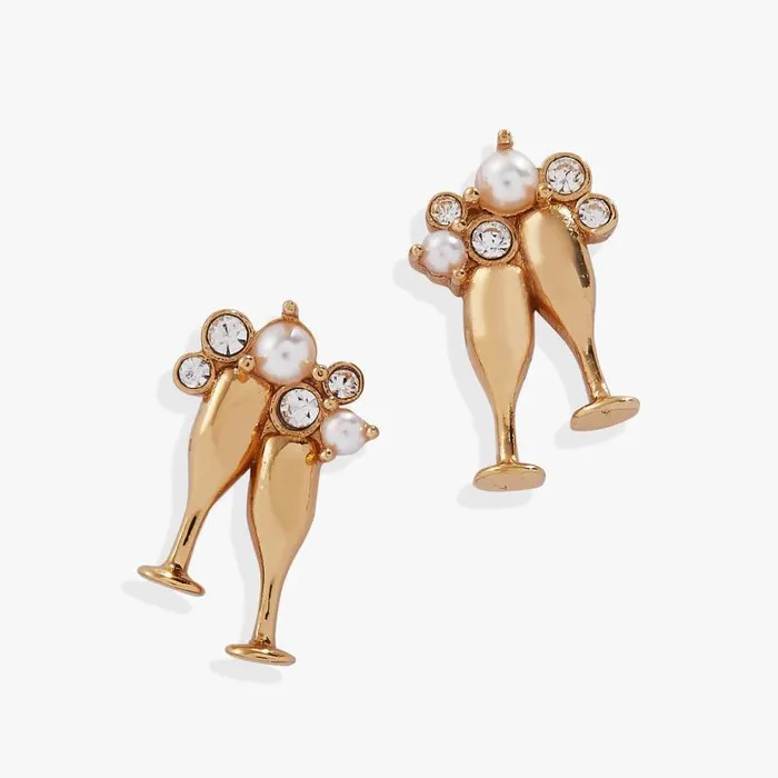 Earrings Women Alex And Ani Champagne Stud Earrings Gold