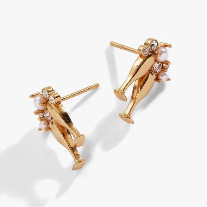 Earrings Women Alex And Ani Champagne Stud Earrings Gold