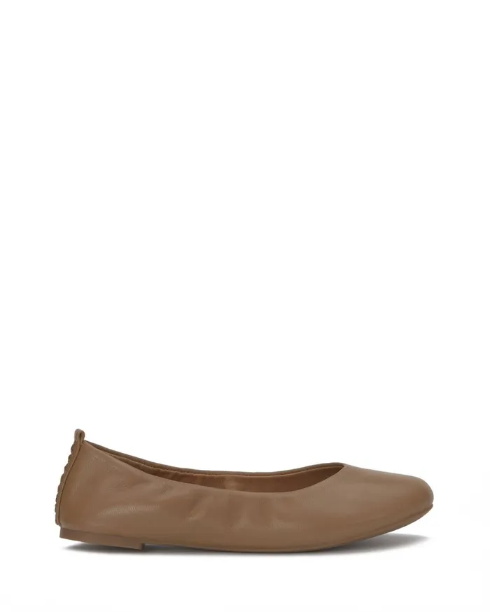 Emmie Lou Ballet Flat Light Brown Women Lucky Brand Shoes