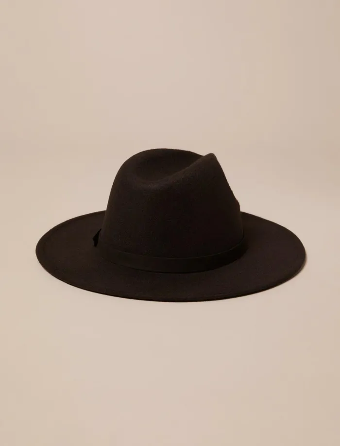 Felt Ranger W Clover Clip Black Women Lucky Brand Hats
