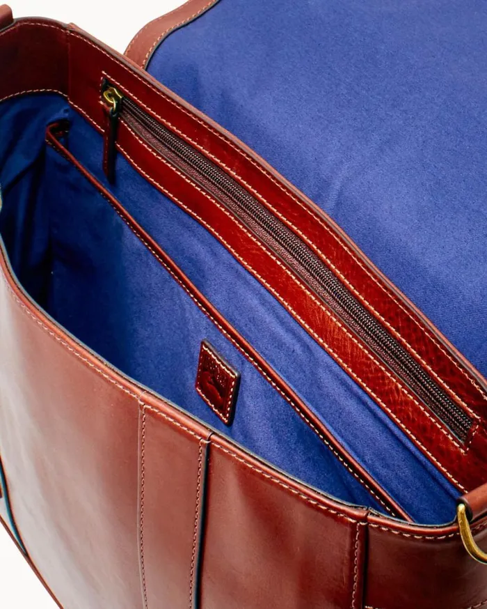 Florentine Hunter Messenger Chestnut Women Dooney and Bourke Travel Florentine Hunter Messenger Chestnut Women Dooney and Bourke Travel