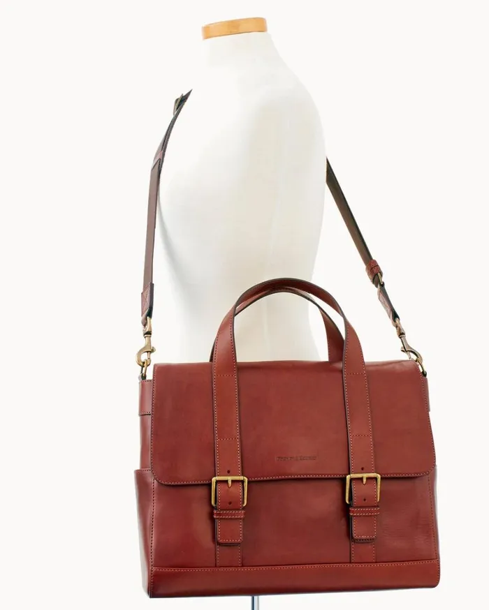 Florentine Hunter Messenger Chestnut Women Dooney and Bourke Travel Florentine Hunter Messenger Chestnut Women Dooney and Bourke Travel