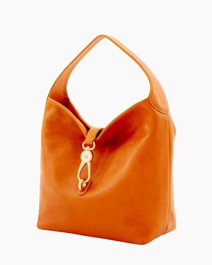 Florentine Logo Lock Shoulder Bag Natural Women Dooney and Bourke Shoulder Bags Florentine Logo Lock Shoulder Bag Natural Women Dooney and Bourke Shoulder Bags