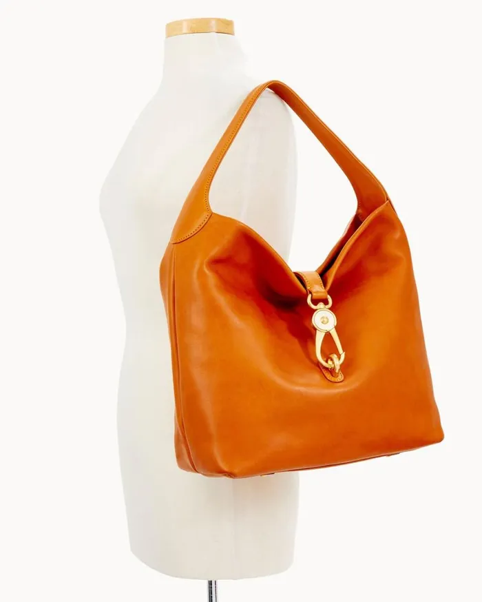 Florentine Logo Lock Shoulder Bag Natural Women Dooney and Bourke Shoulder Bags Florentine Logo Lock Shoulder Bag Natural Women Dooney and Bourke Shoulder Bags