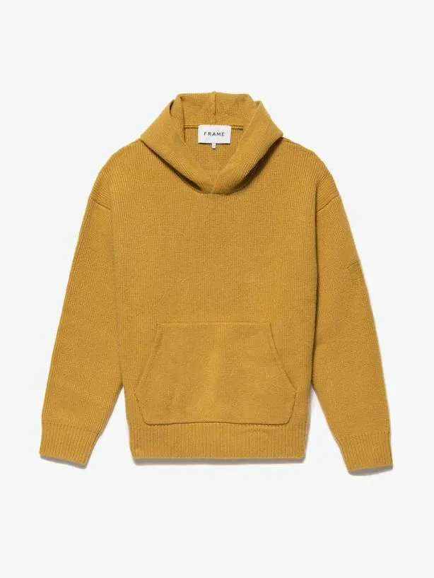 Frame Heavyweight Cashmere Hoodie In Yellow Yellow Men Sweaters and Hoodies