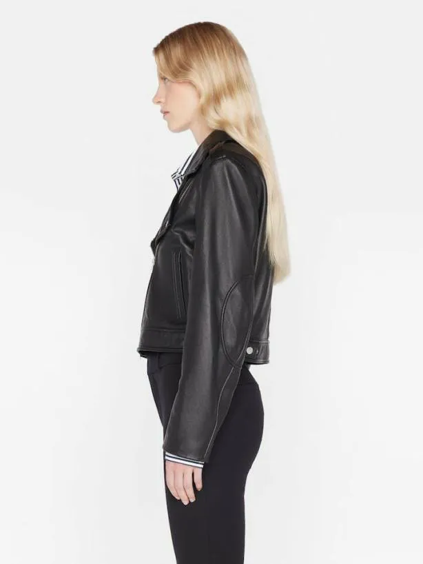Frame Moto Leather Jacket In Noir Noir Women Jackets and Coats Frame Moto Leather Jacket In Noir Noir Women Jackets and Coats