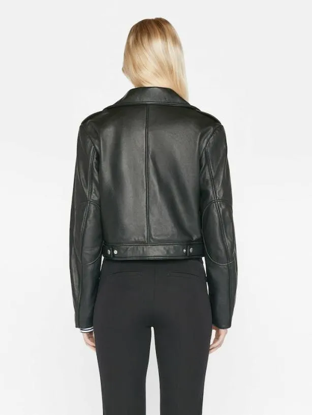 Frame Moto Leather Jacket In Noir Noir Women Jackets and Coats Frame Moto Leather Jacket In Noir Noir Women Jackets and Coats