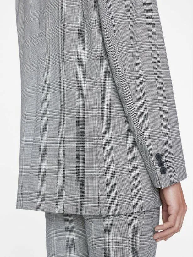 Frame The Oversized Blazer In Noir Multi Noir Multi Women Jackets and Coats