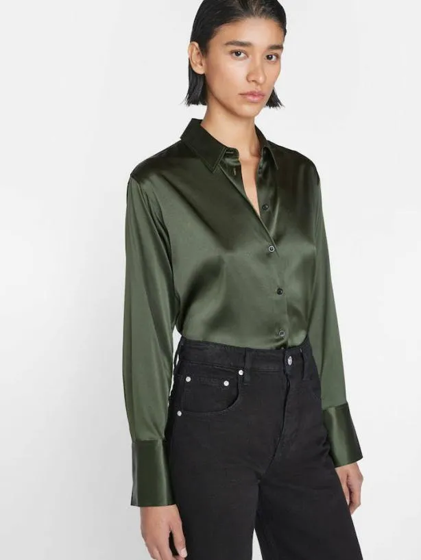 Frame The Standard Shirt In Surplus Surplus Women Tops and Blouses