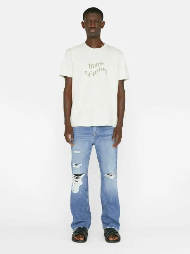 Frame Waved Graphic Tee In Ecru Ecru Men Tees Frame Waved Graphic Tee In Ecru Ecru Men Tees