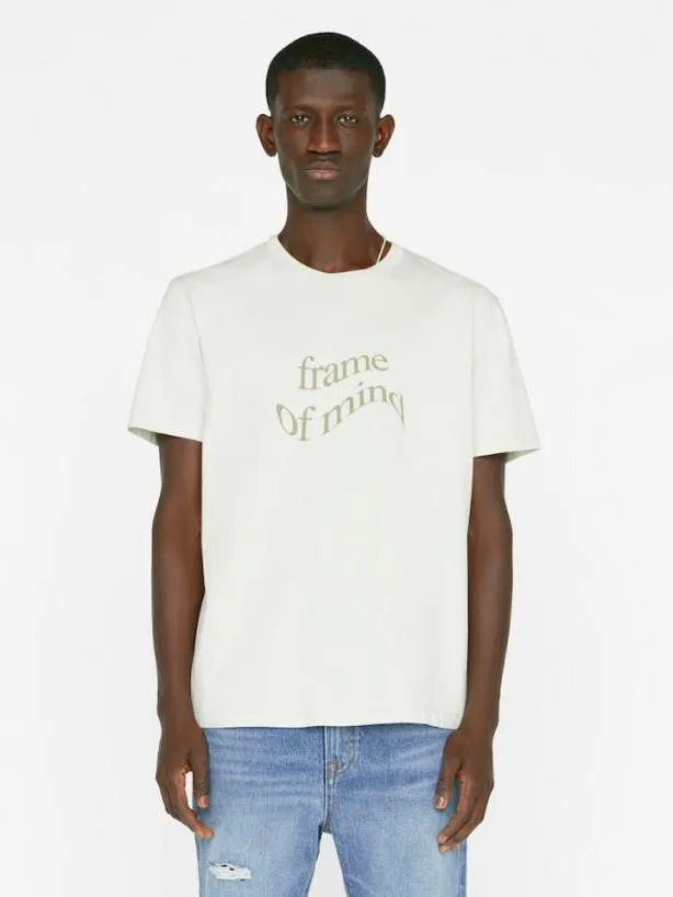 Frame Waved Graphic Tee In Ecru Ecru Men Tees Frame Waved Graphic Tee In Ecru Ecru Men Tees