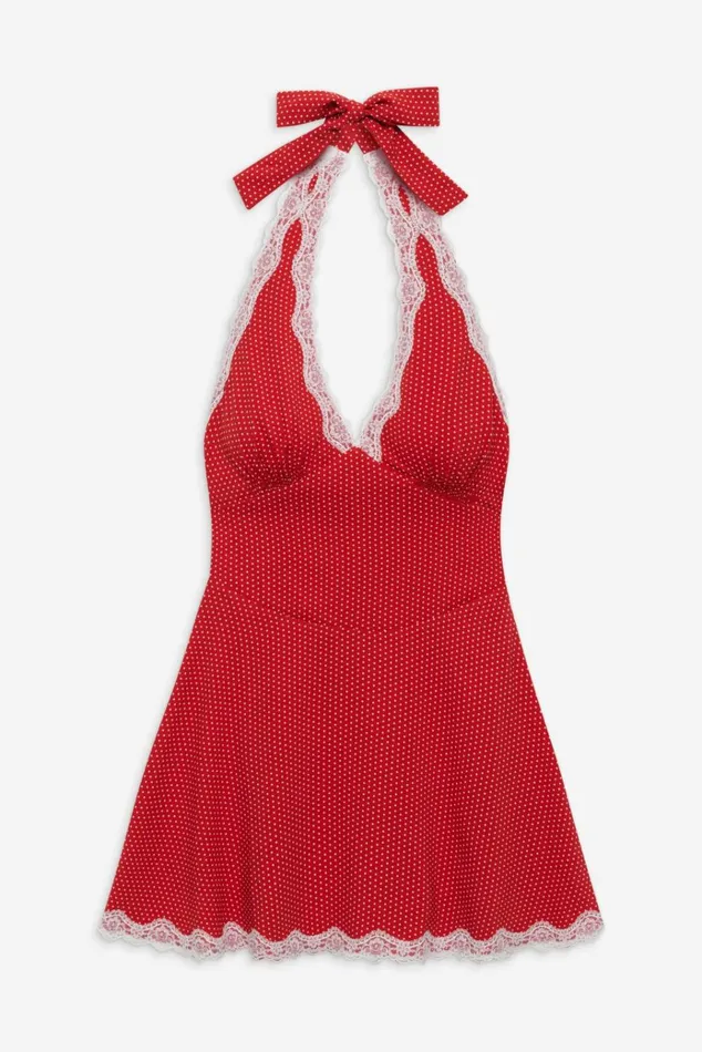 Frankies Bikinis Audrey Polka Dot Mini Dress Ladybug Women Dresses