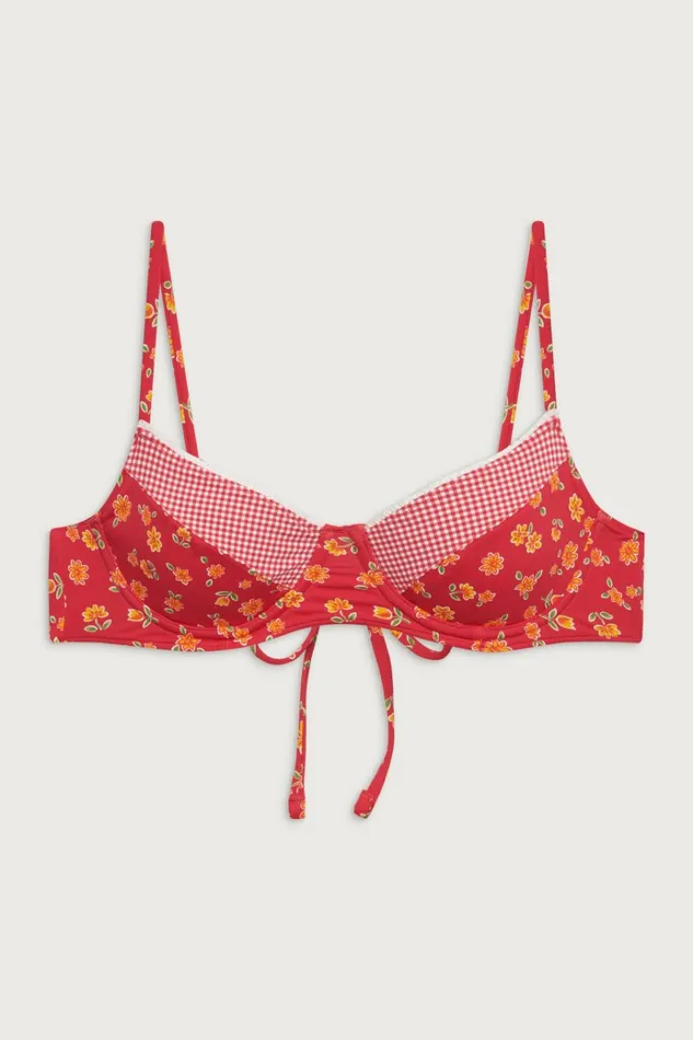 Frankies Bikinis Autumn Floral Underwire Bikini Top Summer Flower Women Bikinis