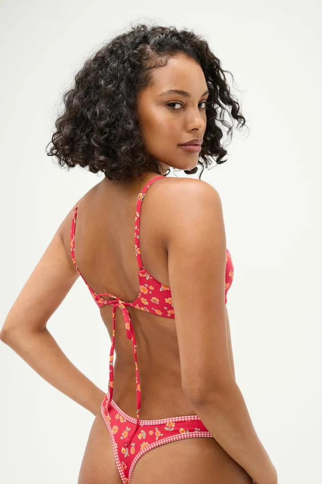 Frankies Bikinis Autumn Floral Underwire Bikini Top Summer Flower Women Bikinis
