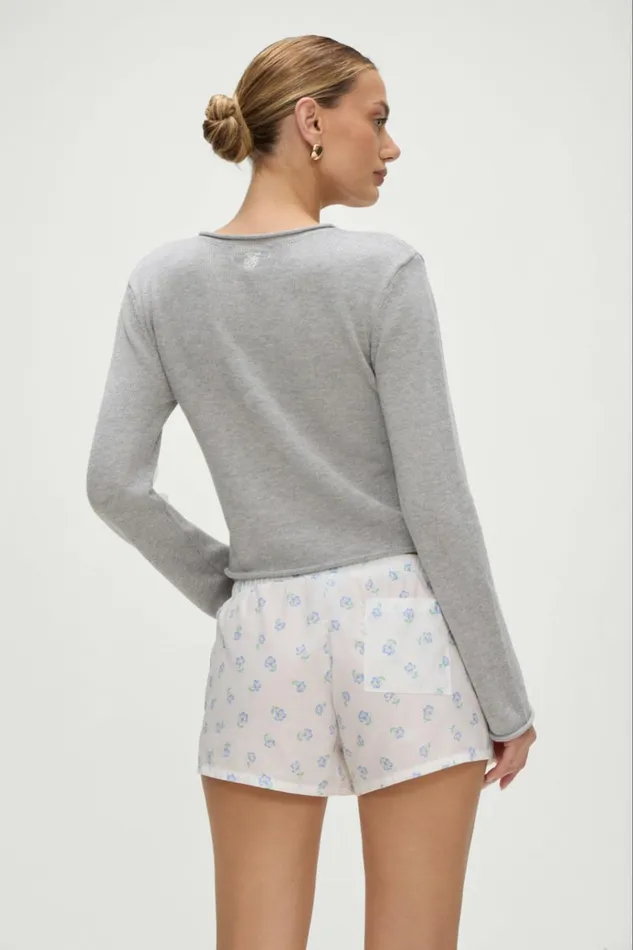 Frankies Bikinis Kennedy Cotton Knit Sweater New York Women Cloud Knits