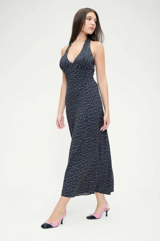 Frankies Bikinis Madeleine Floral Maxi Dress Midnight Flower Women Dresses