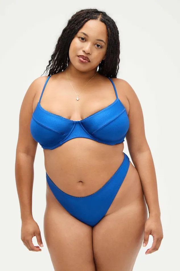 Frankies Bikinis X DJERF AVENUE Matilda Underwire Bikini Top Deep Blue Women Tops Frankies Bikinis X DJERF AVENUE Matilda Underwire Bikini Top Deep Blue Women Tops