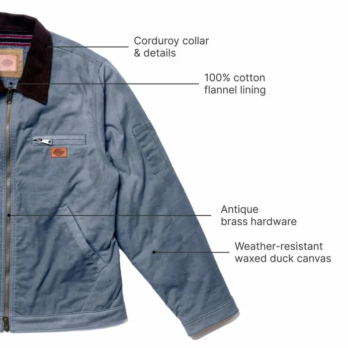 Fully Waxed Canvas Eisenhower Jacket Charcoal Gray Charcoal Gray ch Men Dickies Coats and Jackets