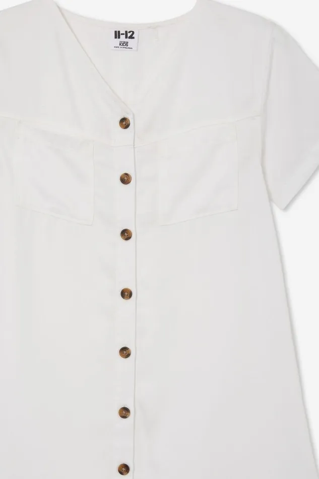 GirlsBoys Dresses Cotton On Nancy Short Sleeve Dress White