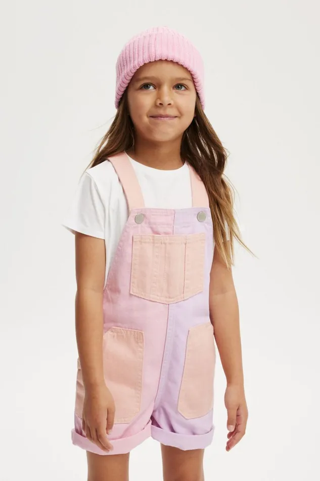 Girls Dresses Cotton On Edith Denim Shortall Pastelcolour Block