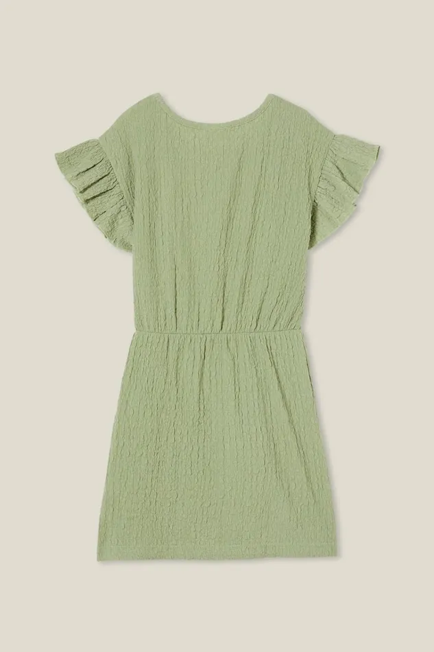 Girls Dresses Cotton On Sonia Short Sleeve Dress Deep Sage Girls Dresses Cotton On Sonia Short Sleeve Dress Deep Sage