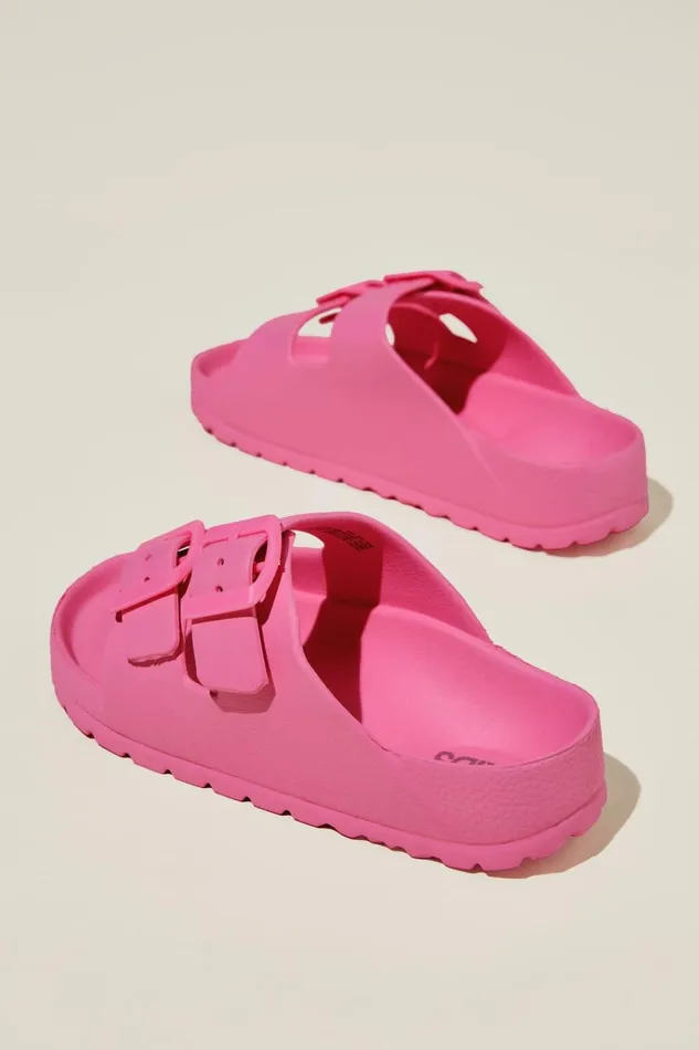 Girls Flats and Sandals Cotton On Twin Strap Slide Festival Fuchsia Girls Flats and Sandals Cotton On Twin Strap Slide Festival Fuchsia