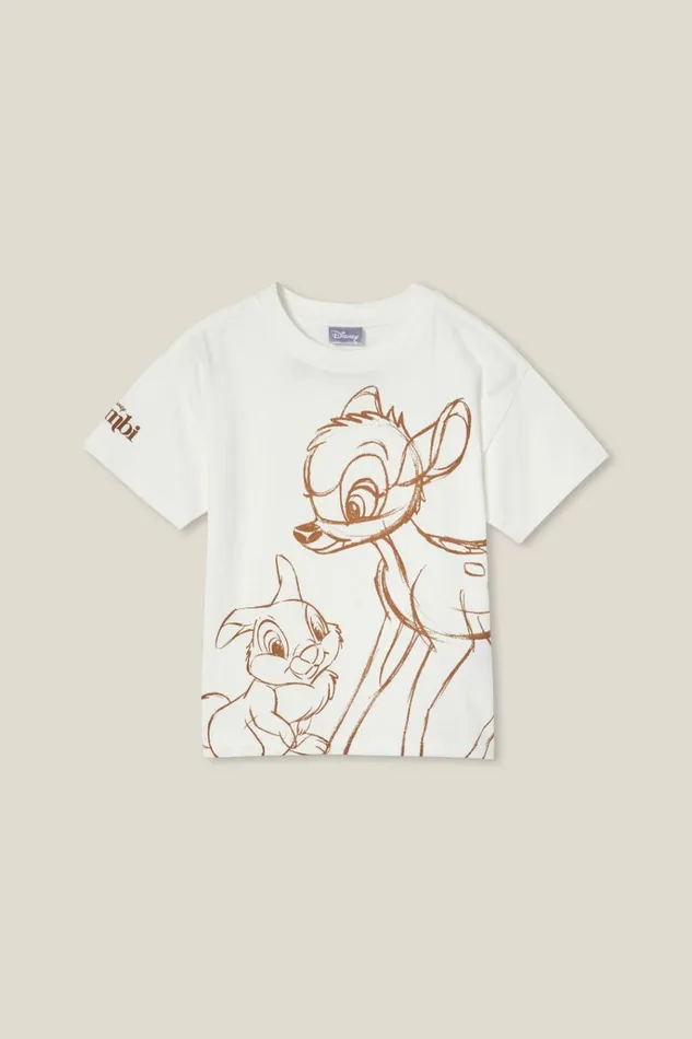 Girls Tops and TShirts Cotton On License Drop Shoulder Short Sleeve Tee Lcn Dis Bambivanilla Girls Tops and TShirts Cotton On License Drop Shoulder Short Sleeve Tee Lcn Dis Bambivanilla