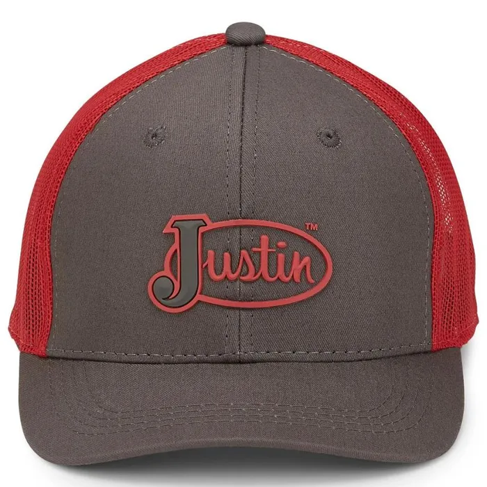 Hats and Caps WomenMen Justin Boots Flint Cap Greyish Brownred Mesh 040brown041