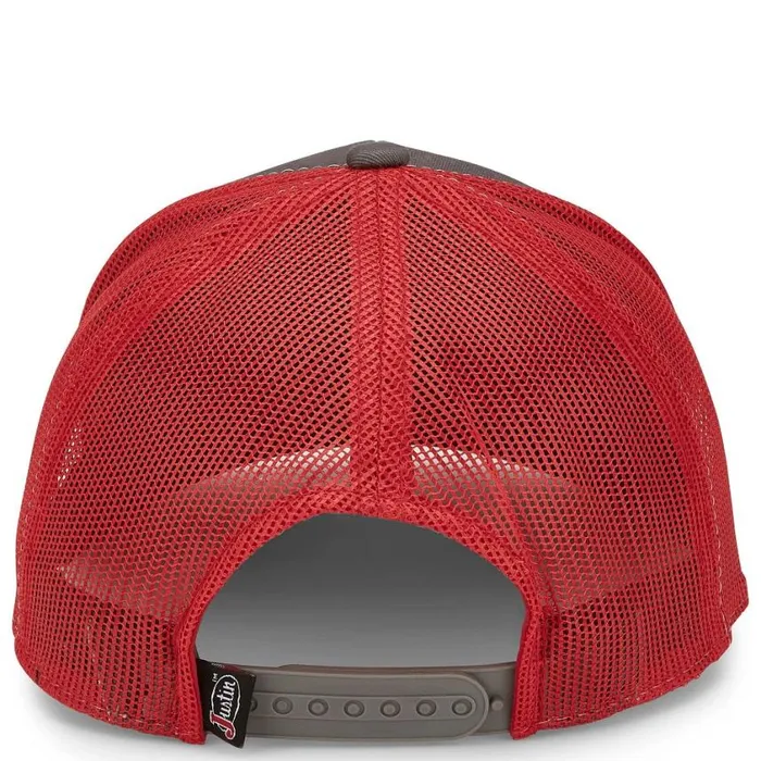 Hats and Caps WomenMen Justin Boots Flint Cap Greyish Brownred Mesh 040brown041