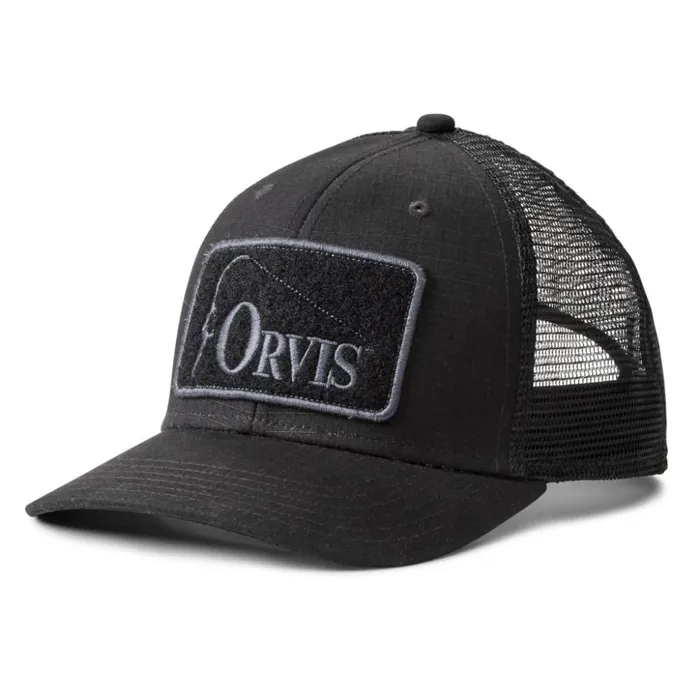 Hats MenWomen Orvis Ripstop Covert Trucker Hat Black